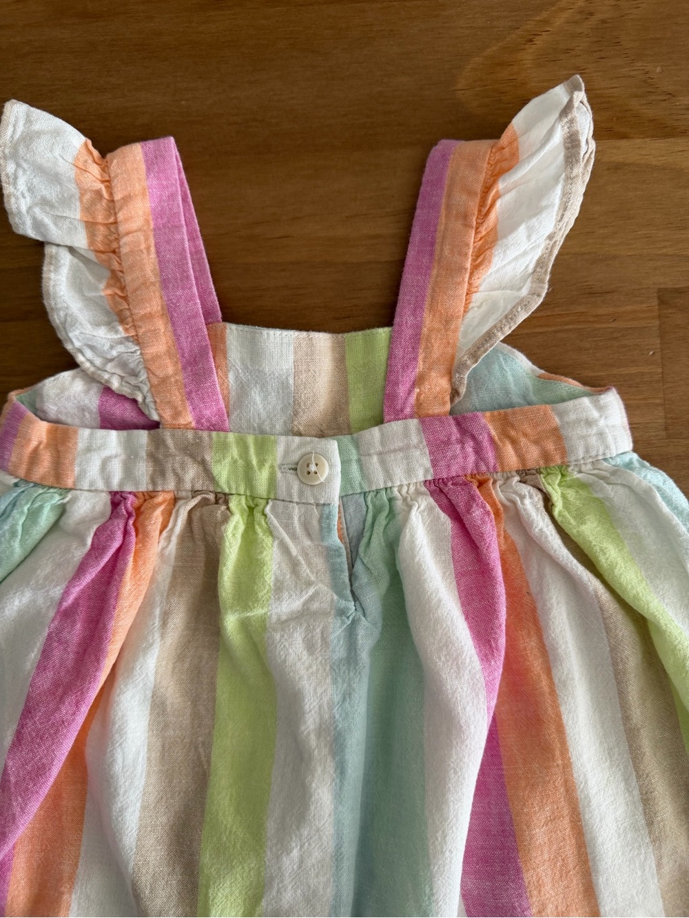 GAP Baby Pastel Striped Sundress in Mint, Pink, Peach Size 12-18M - Picture 5 of 10